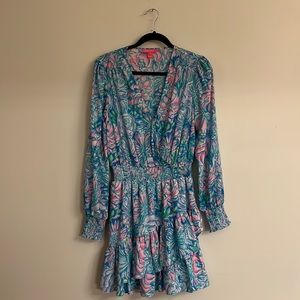 Gorgeous Lilly Pulitzer smocked waist dress size 8
